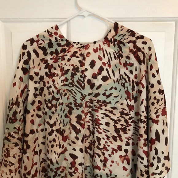 Maurices Georgette Animal Print Open Front Boho Kimono One Size - Picture 5 of 7